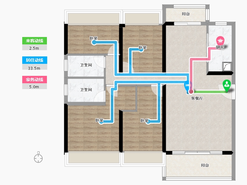 广东省-阳江市-碧桂园中兴江山府-103.55-户型库-动静线