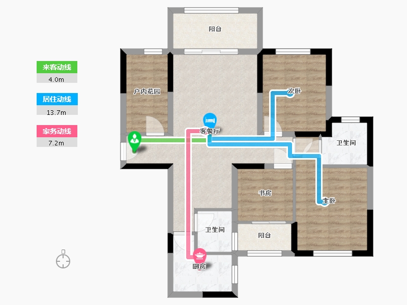 湖南省-长沙市-恒生碧水龙庭-82.56-户型库-动静线