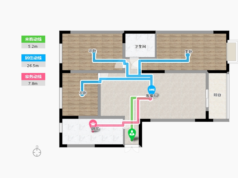 青海省-西宁市-新三江花园-112.00-户型库-动静线