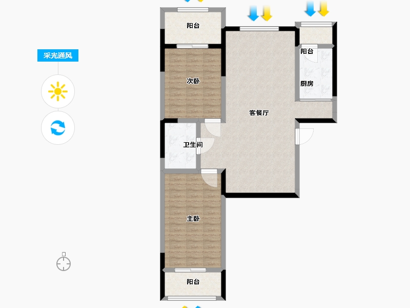 青海省-西宁市-新三江花园-97.41-户型库-采光通风