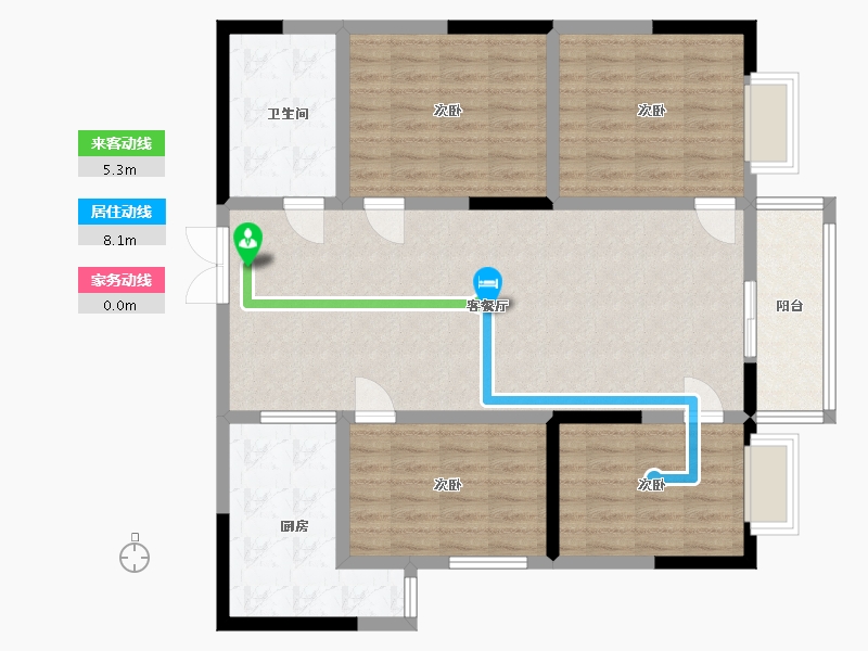 青海省-西宁市-新三江花园-109.59-户型库-动静线