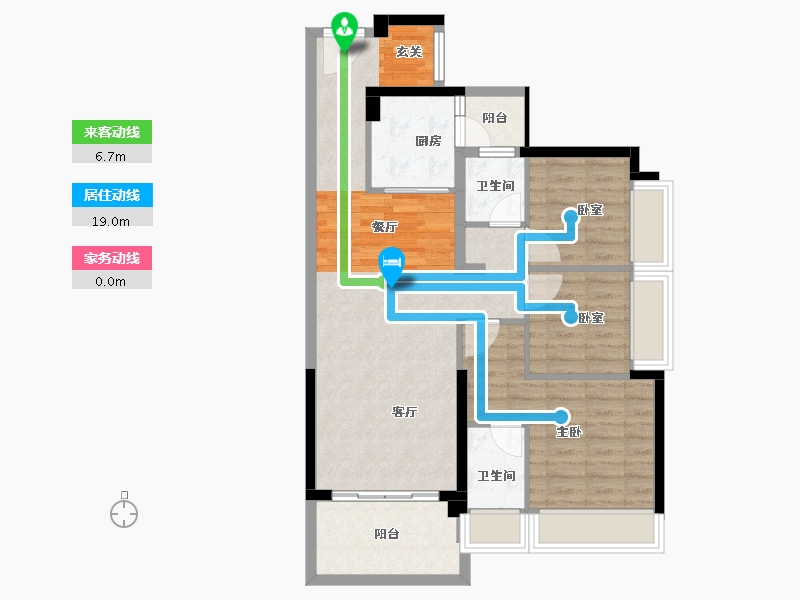 广东省-惠州市-隆生西江花园-84.97-户型库-动静线