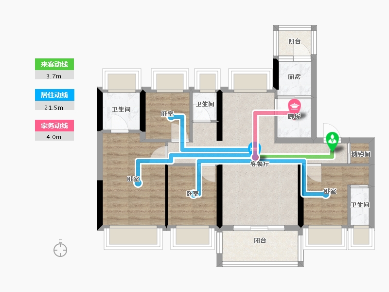 广东省-河源市-碧桂园东江凤凰城凤凰湾-71.41-户型库-动静线