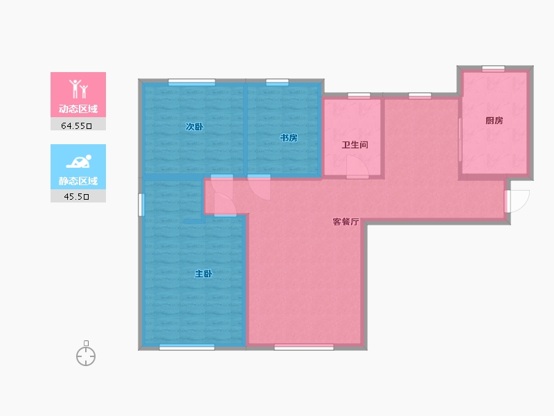 青海省-西宁市-丽水湾馨城-99.50-户型库-动静分区