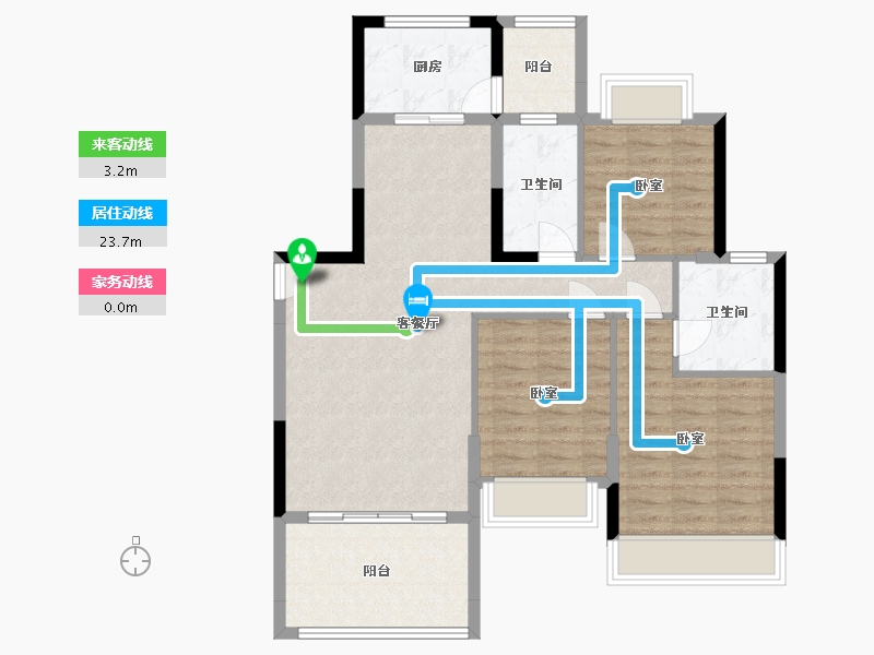 湖南省-衡阳市-博达新桂城-93.60-户型库-动静线