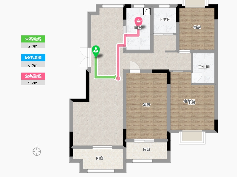 江苏省-南通市-瑞景华府-98.41-户型库-动静线