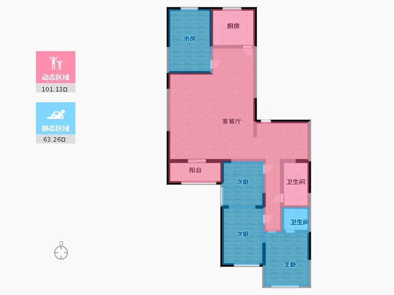 青海省-西宁市-新三江花园-147.50-户型库-动静分区