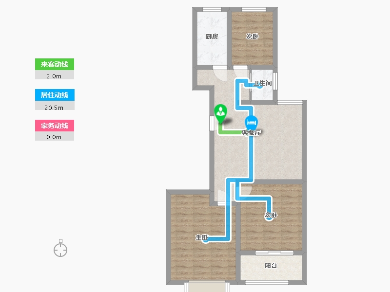 山东省-聊城市-汇利幸福里-75.01-户型库-动静线