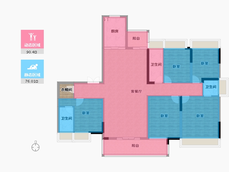 广东省-河源市-十里东岸·江语城-152.39-户型库-动静分区