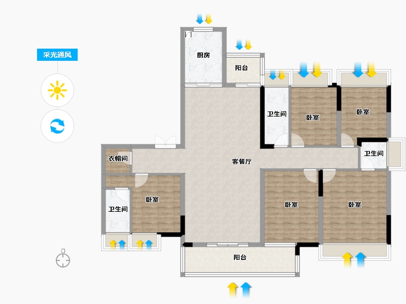 广东省-河源市-十里东岸·江语城-152.39-户型库-采光通风