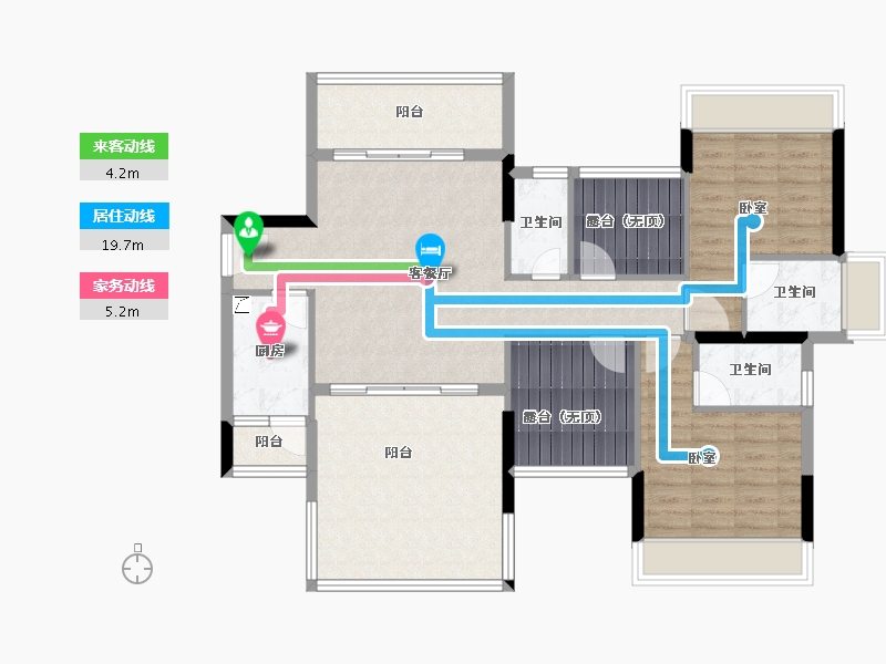 广东省-江门市-新熙花园-106.23-户型库-动静线