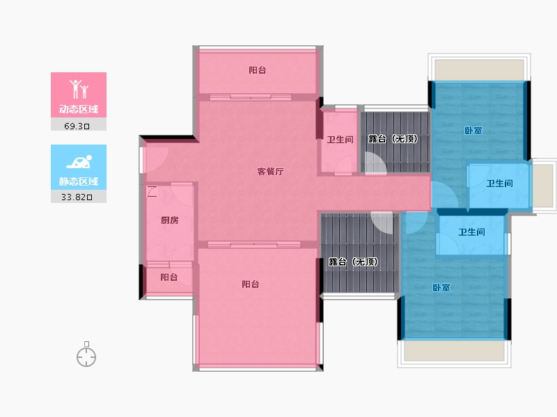 广东省-江门市-新熙花园-106.23-户型库-动静分区