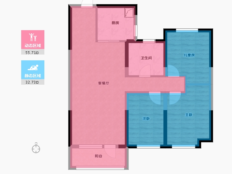 吉林省-长春市-保利和光尘樾-78.01-户型库-动静分区