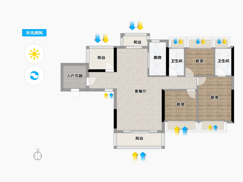 广东省-河源市-浩创花语城-96.82-户型库-采光通风