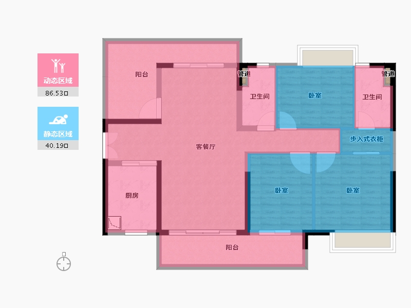 广东省-韶关市-保利东湾花园-114.68-户型库-动静分区