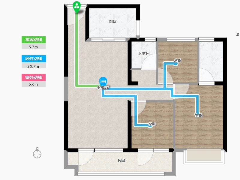 山东省-潍坊市-潍坊碧桂园翡翠郡-96.00-户型库-动静线