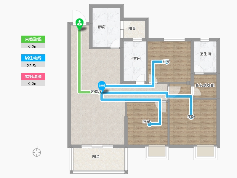 湖北省-黄冈市-麻城金丰国际生态城-90.32-户型库-动静线