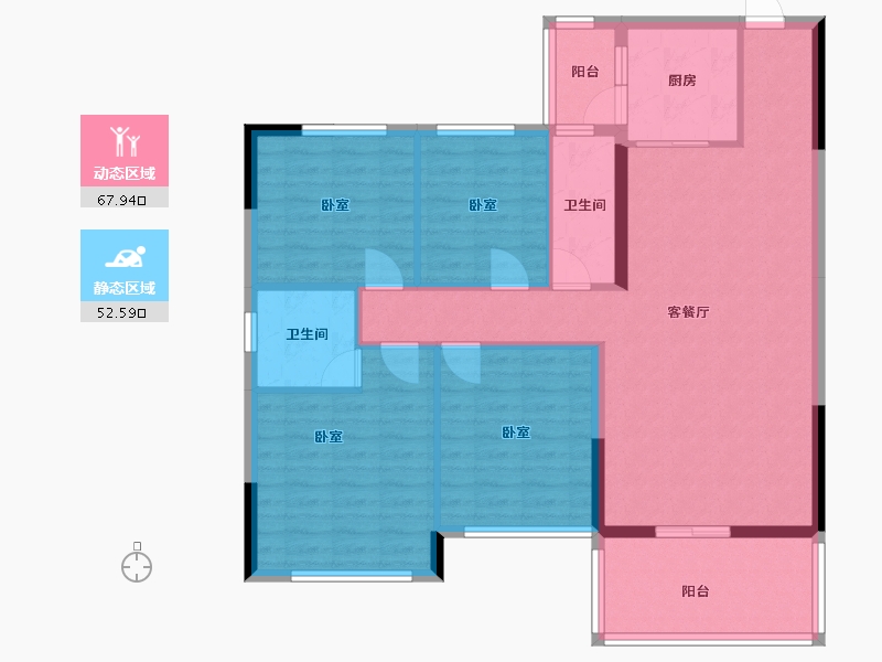 广东省-河源市-胜业豪庭-108.92-户型库-动静分区