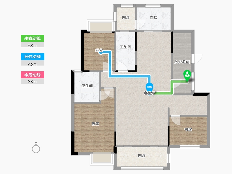 湖南省-衡阳市-雅士林欣城江岳府-107.33-户型库-动静线