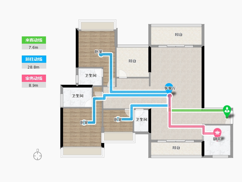 广东省-江门市-益丽龙湖-144.77-户型库-动静线