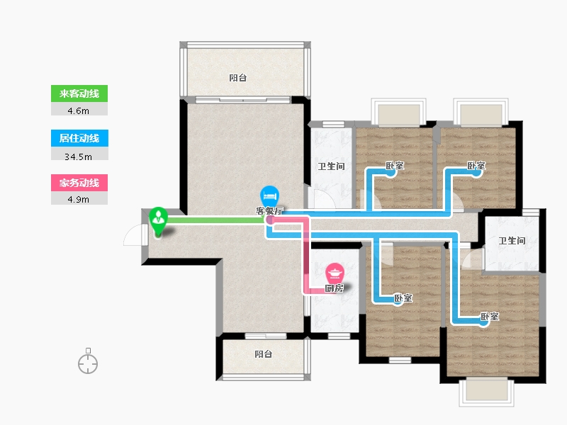 湖南省-邵阳市-新时代家园-110.59-户型库-动静线