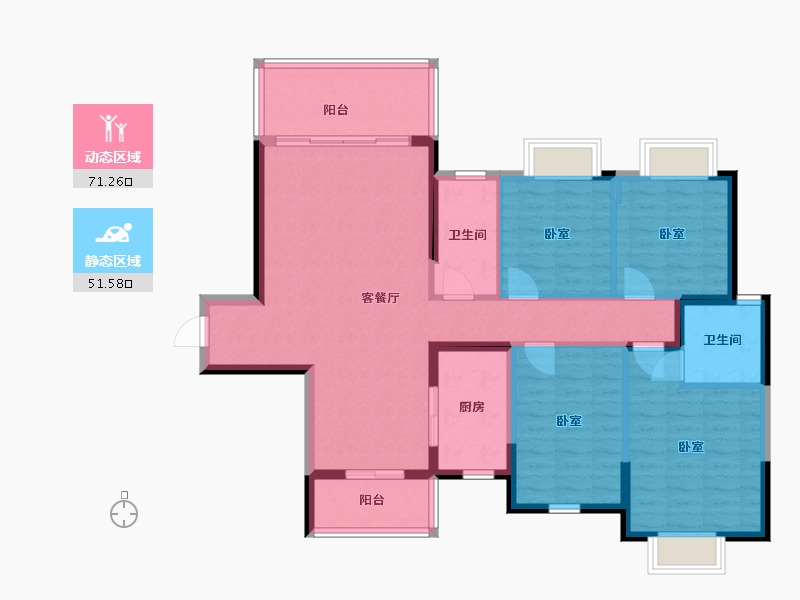 湖南省-邵阳市-新时代家园-110.59-户型库-动静分区