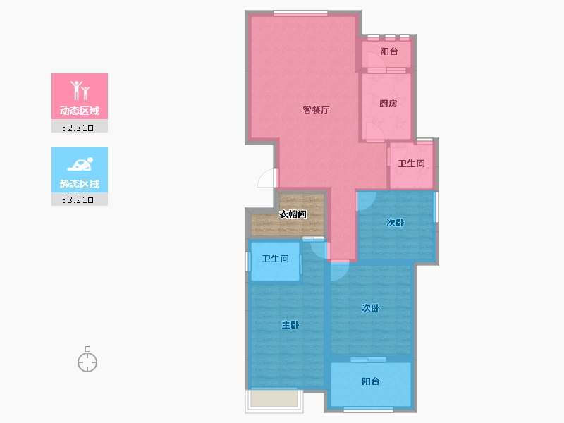 山东省-济宁市-裕隆·圣都花园-99.25-户型库-动静分区