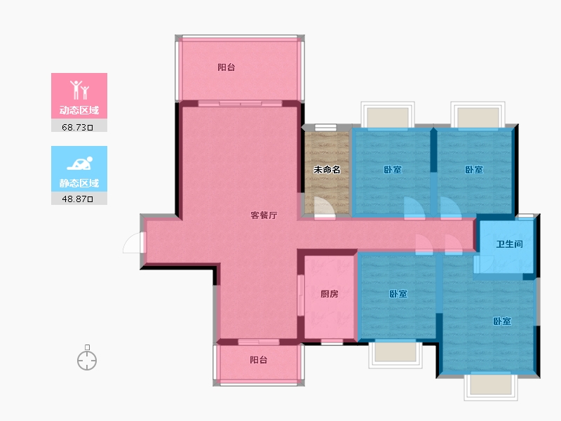 湖南省-邵阳市-懿品阁-109.26-户型库-动静分区