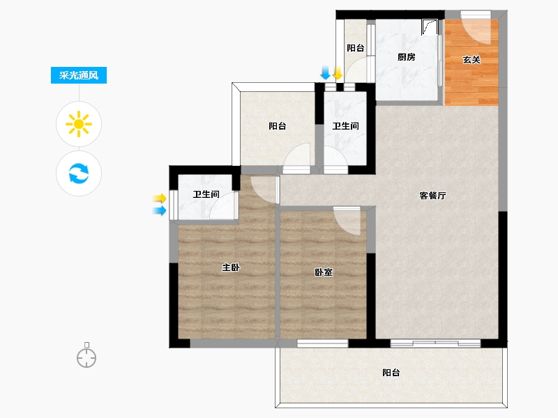 广东省-惠州市-御水龙庭-78.03-户型库-采光通风