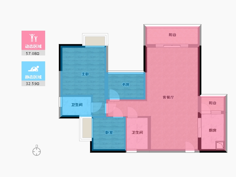 贵州省-六盘水市-派华峰领-79.29-户型库-动静分区