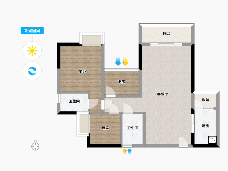 贵州省-六盘水市-派华峰领-79.29-户型库-采光通风