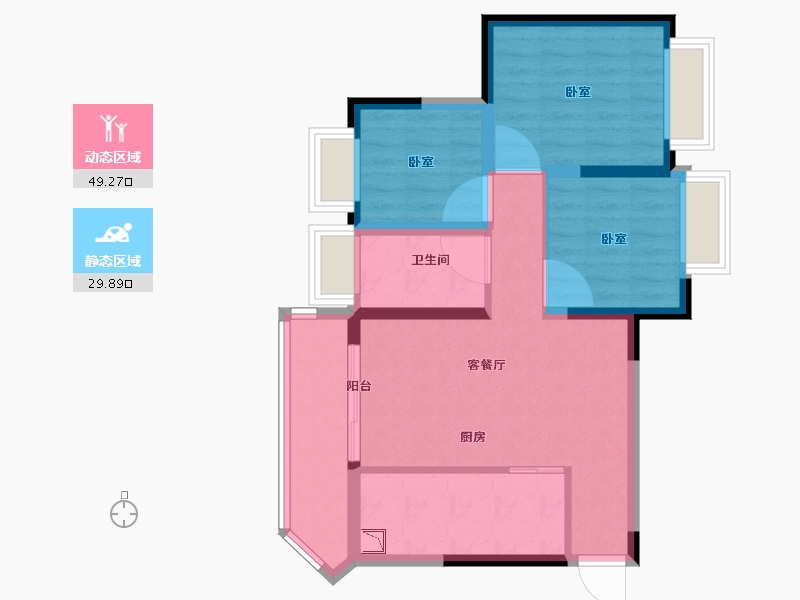 广东省-广州市-广州恒大阳光半岛-70.01-户型库-动静分区