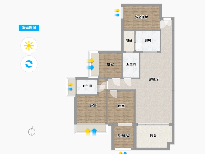 湖南省-衡阳市-合兴中心城-96.06-户型库-采光通风