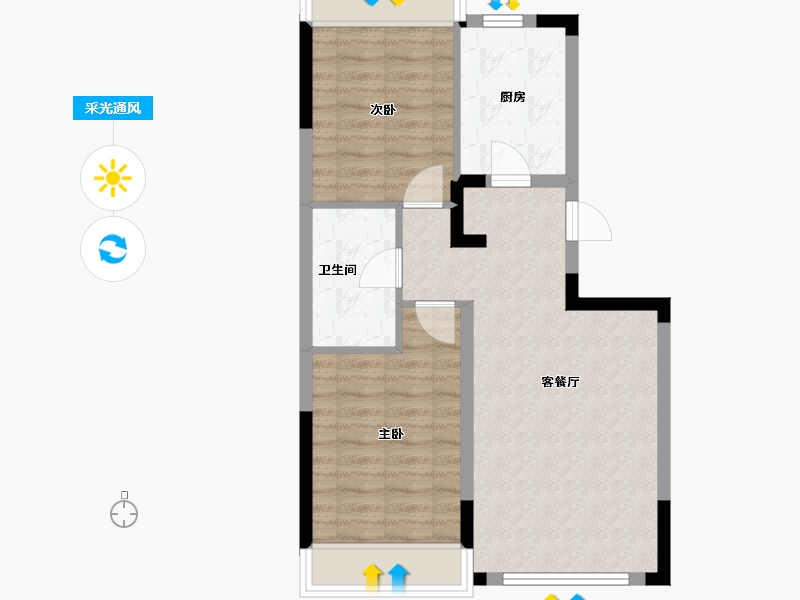 吉林省-长春市-中海锦城-60.11-户型库-采光通风