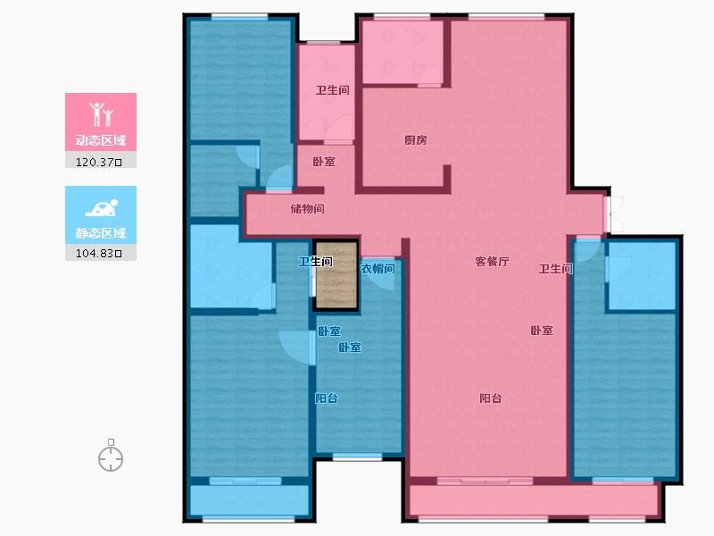 河南省-商丘市-麒麟公馆-207.00-户型库-动静分区