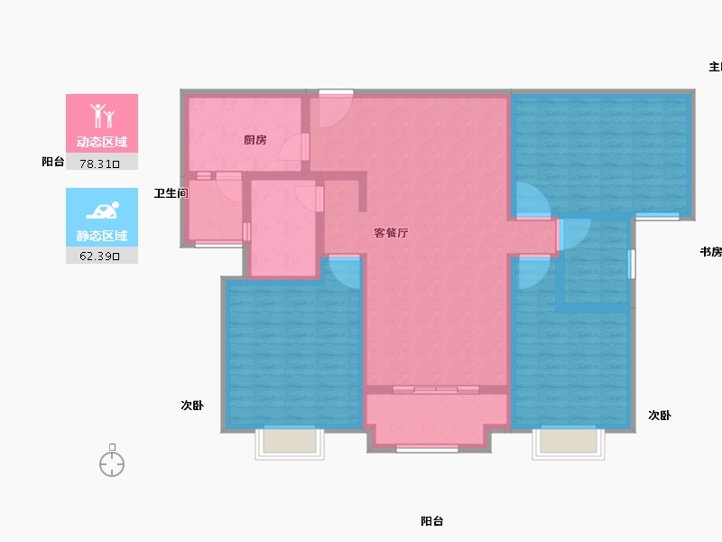 山东省-济宁市-天圳四季城-126.00-户型库-动静分区