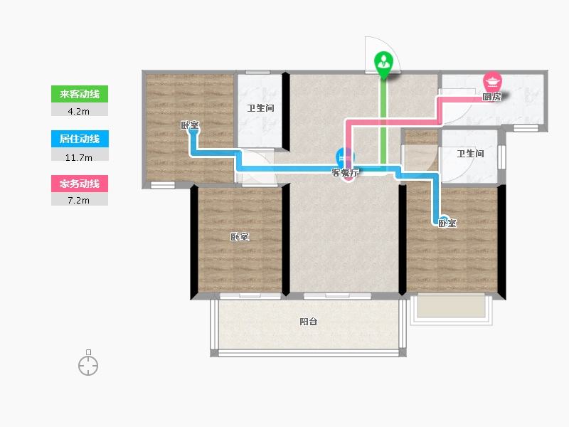 广东省-梅州市-丰顺碧桂园滨江时代-87.01-户型库-动静线