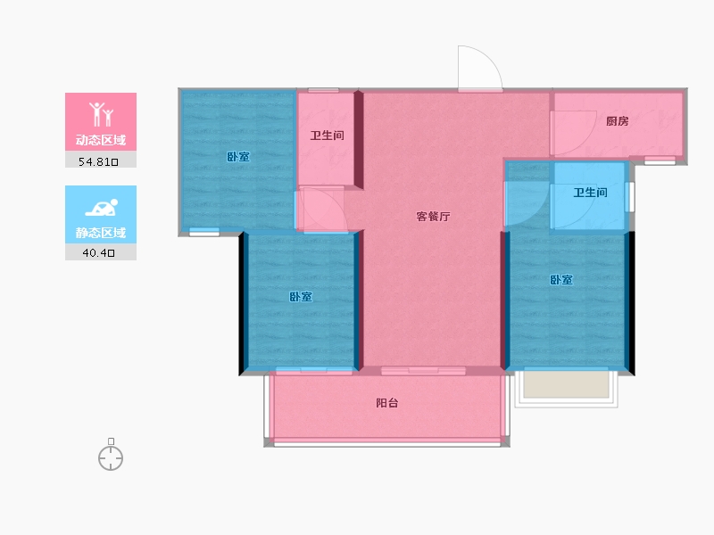 广东省-梅州市-丰顺碧桂园滨江时代-87.01-户型库-动静分区