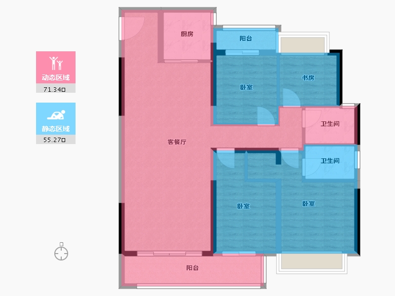 湖南省-长沙市-金茂建发·泊悦-114.00-户型库-动静分区