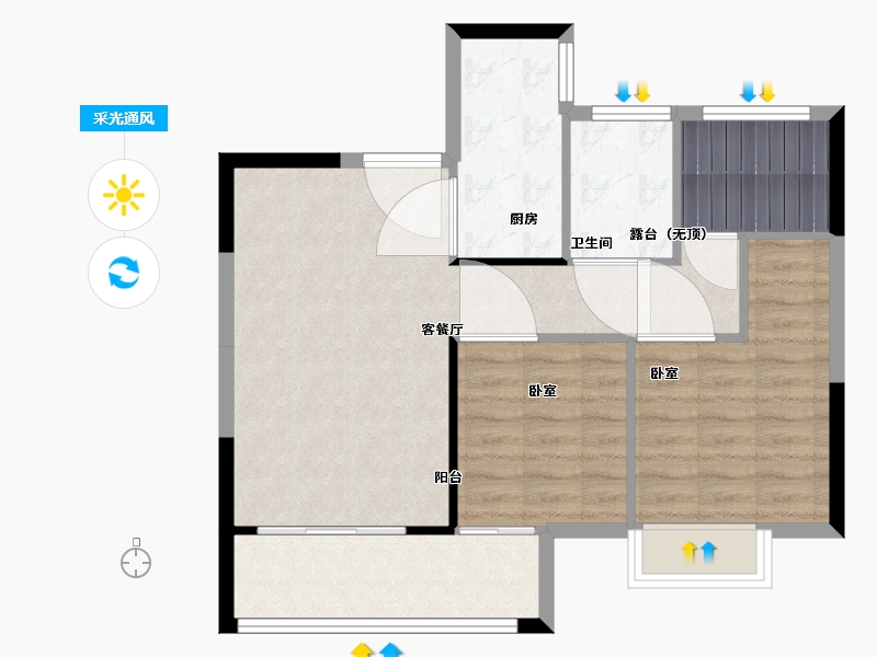 江苏省-苏州市-佳兆业君汇上品-72.01-户型库-采光通风