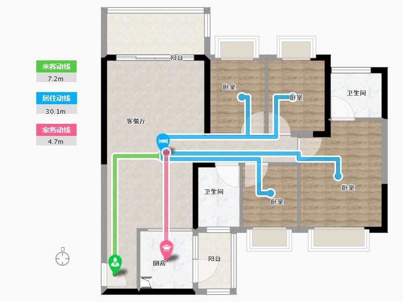 广东省-广州市-清远恒大花溪谷-108.01-户型库-动静线