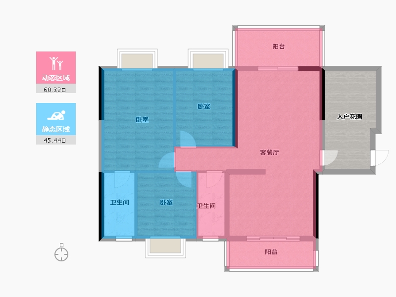 广东省-河源市-胜业豪庭-107.45-户型库-动静分区