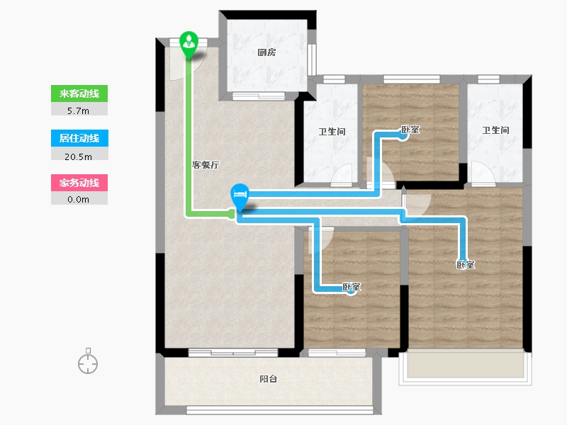 湖南省-长沙市-金茂建发·泊悦-92.00-户型库-动静线