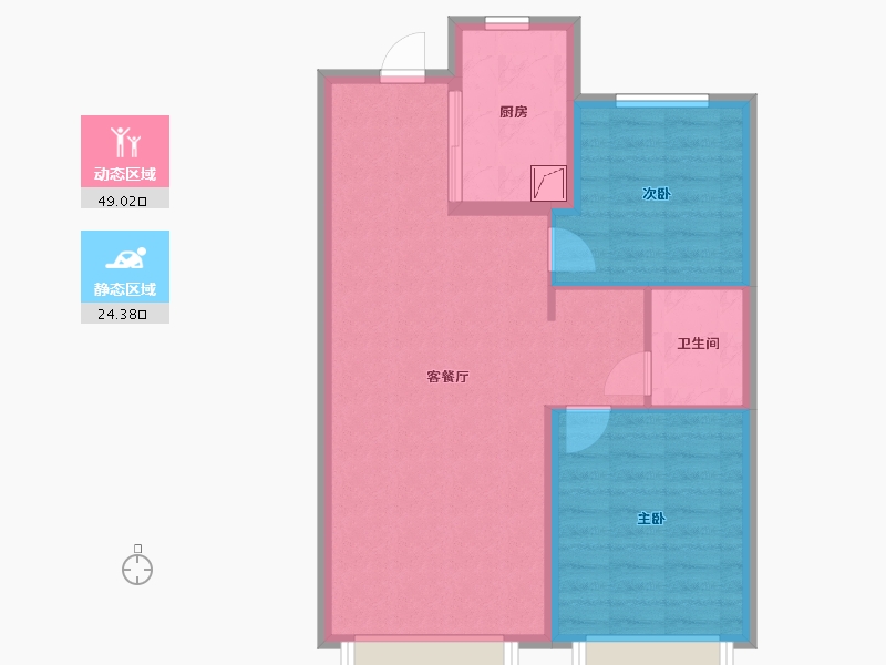 吉林省-长春市-万科星光城-66.01-户型库-动静分区