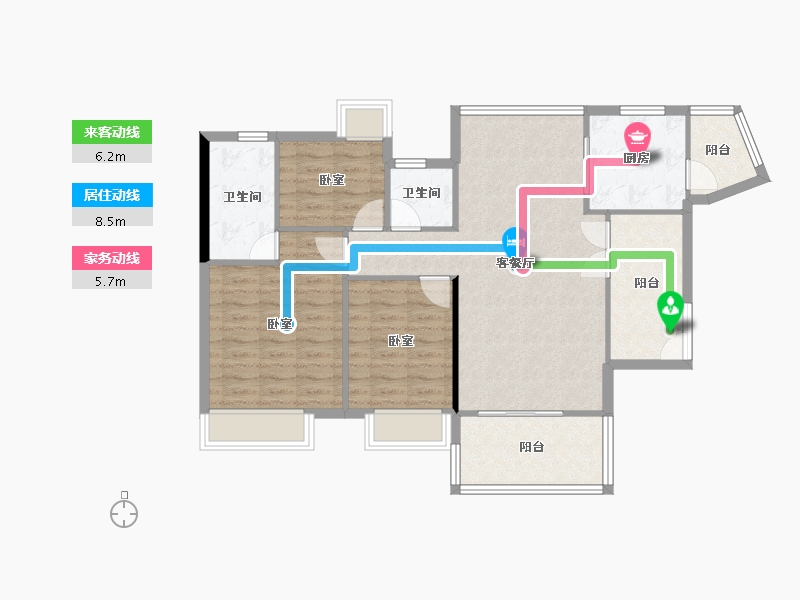 广东省-东莞市-保利领秀山-95.41-户型库-动静线