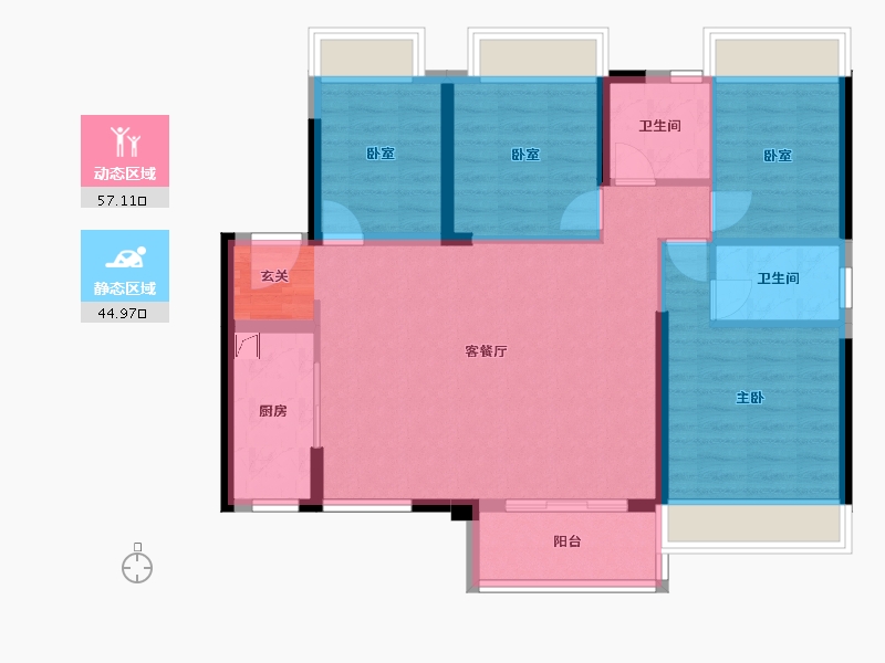 广东省-惠州市-海伦艺境-91.61-户型库-动静分区