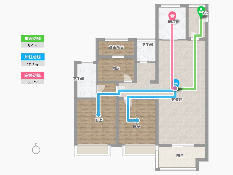 安徽省-六安市-海亮·官邸-102.00-户型库-动静线