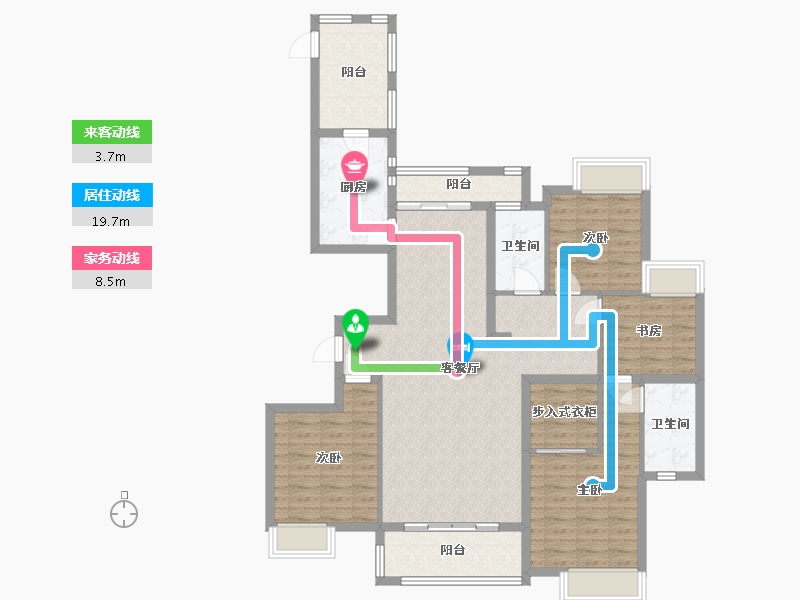 福建省-泉州市-南益鲤景湾-120.76-户型库-动静线