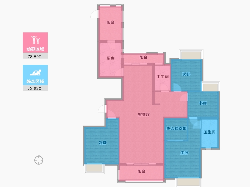 福建省-泉州市-南益鲤景湾-120.76-户型库-动静分区