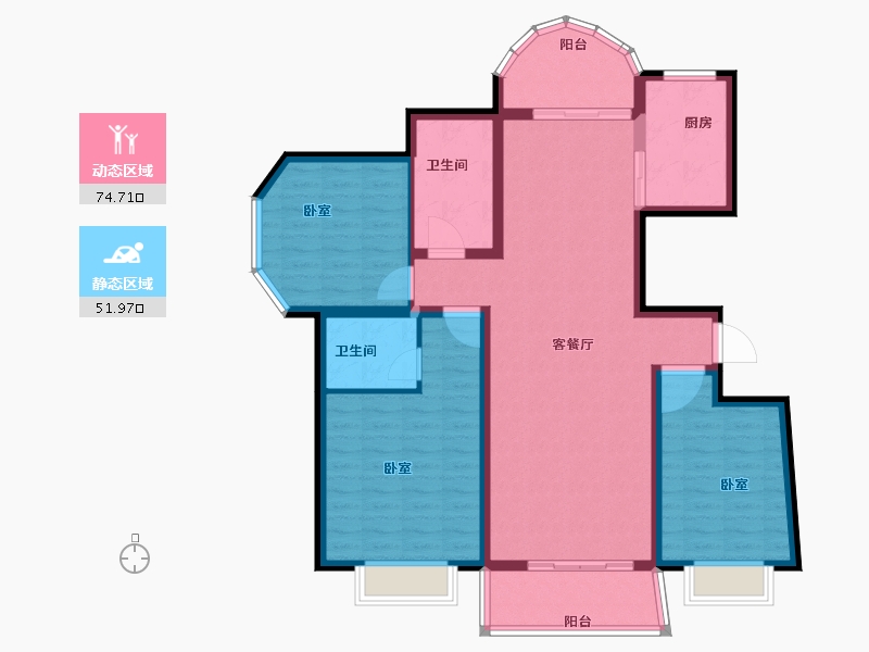 河南省-商丘市-新城国际·兰溪谷-114.00-户型库-动静分区